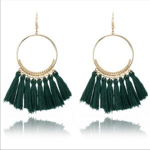 Tassel hoop earrings